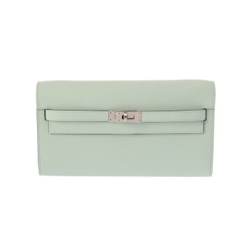 エルメス ケリーウォレット ロング トゥーゴー ヴェールペパーミント ヴォーエプソン ユニセックス 財布 【中古】【purse】