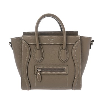 セリーヌ ラゲージ ナノ 2WAY スリ 168243DRU.09SO ドラムドカーフ レディース バッグ 【中古】【bag】