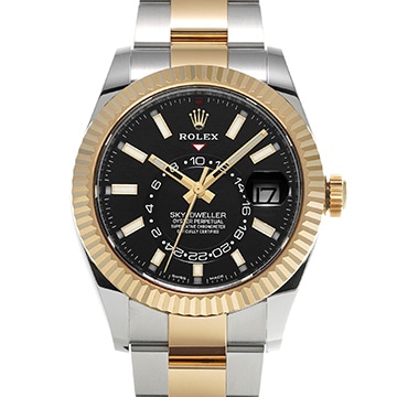ロレックス スカイドゥエラー 326933 ブライトブラック メンズ 時計 【中古】【wristwatch】