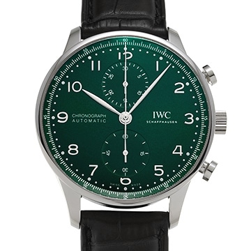 IWC ポルトギーゼ クロノグラフ IW371615 グリーン メンズ 時計 【中古】【wristwatch】