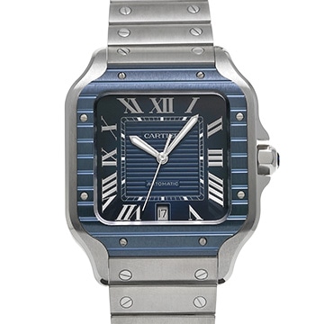 カルティエ サントス ドゥ カルティエ LM WSSA0048 ブルー メンズ 時計 【中古】【wristwatch】