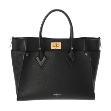 ルイ ヴィトン オンマイサイド GM ノワール M22225 カーフレザー/モノグラムマヒナ レディース バッグ 【中古】【bag】