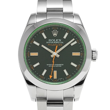 ロレックス ミルガウス 116400GV ブラック メンズ 時計 【中古】【wristwatch】