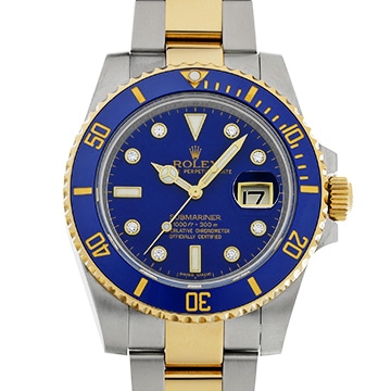 ロレックス サブマリーナ デイト 116613GLB ブルー/ダイヤモンド メンズ 時計 【中古】【wristwatch】