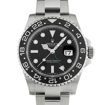 ロレックス GMTマスターII 116710LN ブラック メンズ 時計 【中古】【wristwatch】