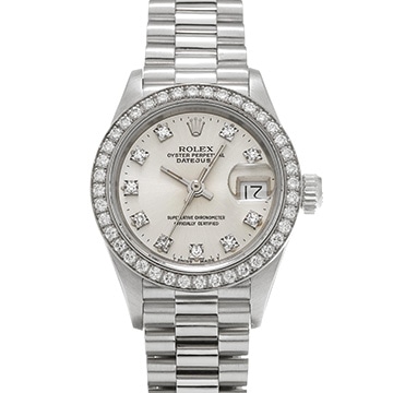ロレックス デイトジャスト 69136G シルバー/ダイヤモンド レディース 時計 【中古】【wristwatch】
