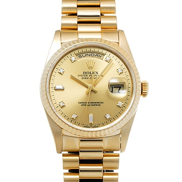 ロレックス デイデイト 18238A シャンパン/ダイヤモンド メンズ 時計 【中古】【wristwatch】