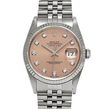 ロレックス デイトジャスト 36 16234G ピンク/ダイヤモンド メンズ 時計 【中古】【wristwatch】