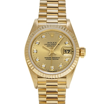 ロレックス デイトジャスト 26 69178G シャンパン/ダイヤモンド レディース 時計 【中古】【wristwatch】