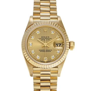ロレックス デイトジャスト 26 69178G シャンパン/ダイヤモンド レディース 時計 【中古】【wristwatch】