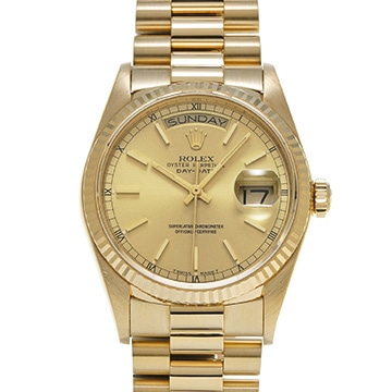 ロレックス デイデイト 36 18038 シャンパン メンズ 時計 【中古】【wristwatch】