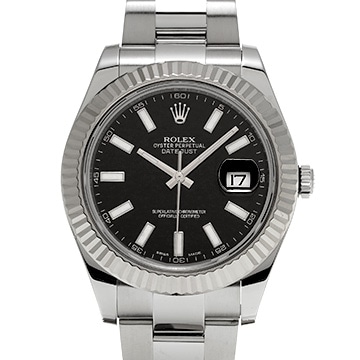 ロレックス デイトジャストII 116334 ブラック メンズ 時計 【中古】【wristwatch】