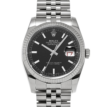 ロレックス デイトジャスト 116234 ブラック メンズ 時計 【中古】【wristwatch】