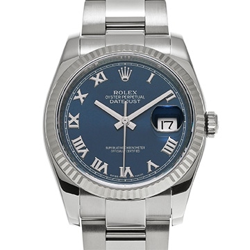 ロレックス デイトジャスト 116234 ブルー メンズ 時計 【中古】【wristwatch】