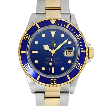 ロレックス サブマリーナ デイト 16613 ブルー メンズ 時計 【中古】【wristwatch】