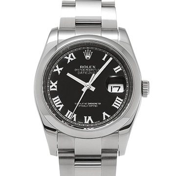 ロレックス デイトジャスト 116200 ブラック メンズ 時計 【中古】【wristwatch】