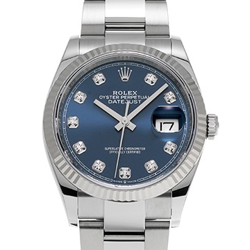 ロレックス デイトジャスト 36 126234G ブライトブルー/ダイヤモンド メンズ 時計 【新品】【wristwatch】