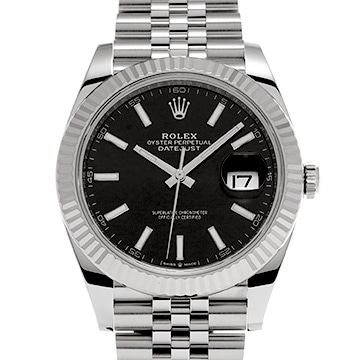 ロレックス デイトジャスト 41 126334 ブライトブラック メンズ 時計 【中古】【wristwatch】