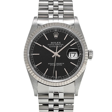 ロレックス デイトジャスト 16234 ブラック メンズ 時計 【中古】【wristwatch】