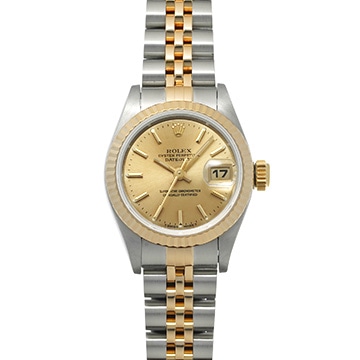 ロレックス デイトジャスト 69173 シャンパン レディース 時計 【中古】【wristwatch】