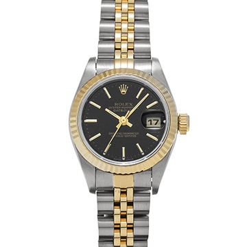 ロレックス デイトジャスト 79173 ブラック レディース 時計 【中古】【wristwatch】