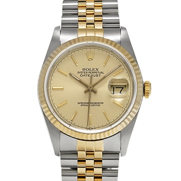 ロレックス デイトジャスト 36 16233 シャンパン メンズ 時計 【中古】【wristwatch】