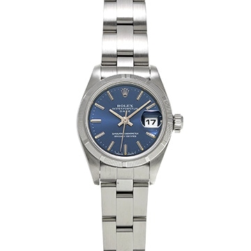 ロレックス オイスターパーペチュアル デイト 69190 ブルー レディース 時計 【中古】【wristwatch】