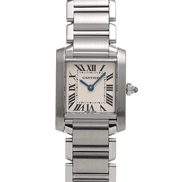 カルティエ タンクフランセーズ SM　 W51008Q3 シルバー レディース 時計 【中古】【wristwatch】