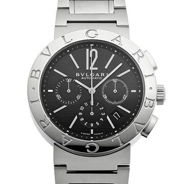 ブルガリ ブルガリブルガリ クロノグラフ BB42SSCH ブラック メンズ 時計 【中古】【wristwatch】
