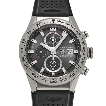 タグ ホイヤー カレラ キャリバーホイヤー01 クロノグラフ CAR208Z.FT6046 グレー メンズ 時計 【中古】【wristwatch】
