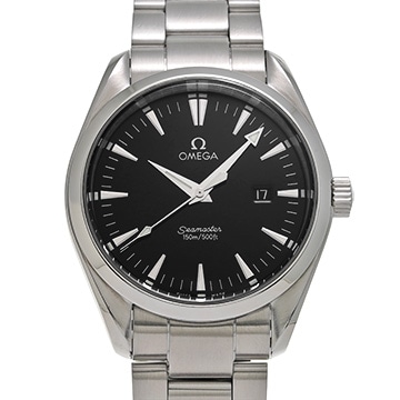 オメガ シーマスター アクアテラ クォーツ 2517.50 ブラック メンズ 時計 【中古】【wristwatch】