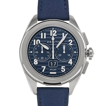 ゼニス パイロット ビッグデイト フライバック 03.4000.3652/51.I003 ブルー メンズ 時計 【中古】【wristwatch】