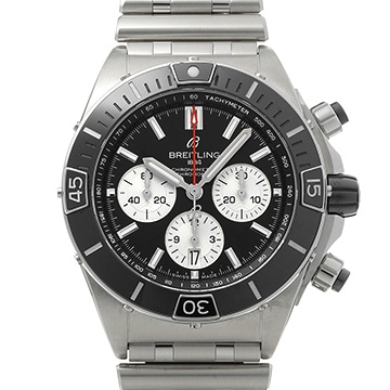 ブライトリング スーパー クロノマット B01 44 AB0136251B1A1 ブラック/シルバー メンズ 時計 【中古】【wristwatch】