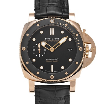 パネライ サブマーシブル ゴールドテック PAM01164 ブラック メンズ 時計 【中古】【wristwatch】