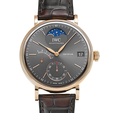 IWC ポートフィノ ハンドワインド ムーンフェイズ IW516403 グレー メンズ 時計 【中古】【wristwatch】
