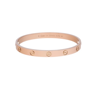 カルティエ ラブブレスレット #17 新型 ゴールド K18ピンクゴールド PG レディース ジュエリー 【中古】【jewelry】