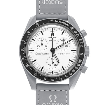 オメガ Xswatch ムーンウォッチ1965 S033M106 ホワイト メンズ 時計 【中古】【wristwatch】