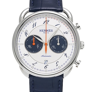 エルメス アルソー クロノグラフ W404112WW00 シルバー/ブルー メンズ 時計 【新品】【wristwatch】