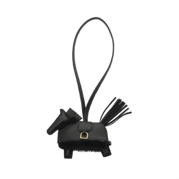 エルメス ロデオ PM ロベオブラッシュ バッグチャーム ブラック アニョーミロ/アニョーミロ/ヴォースイフト/メリノウール ユニセックス 【新品】【other】