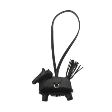 エルメス ロデオ PM ロベオブラッシュ バッグチャーム ブラック アニョーミロ/アニョーミロ/ヴォースイフト/メリノウール ユニセックス 【新品】【other】