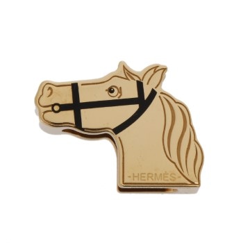 エルメス ツイリーリング 馬フォルム ゴールド メタル ユニセックス ジュエリー 【中古】【jewelry】