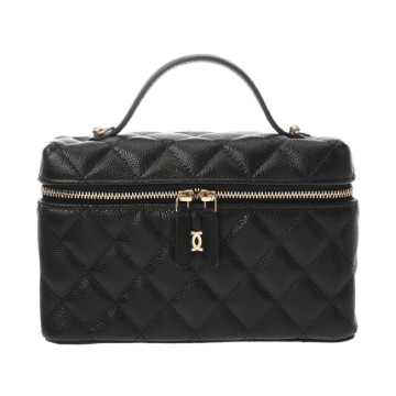 シャネル マトラッセ スモール ヴァニティケース ブラック AP4385 グレインドカーフスキン レディース バッグ 【中古】【bag】
