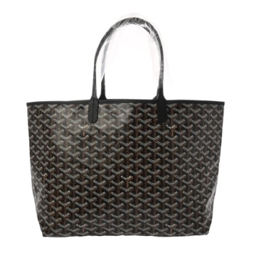 ゴヤール ヘリンボーン サンルイ PM ブラック カーフ/ゴヤールディンキャンバス/シュヴロッシュカーフ ユニセックス バッグ 【新品】【bag】