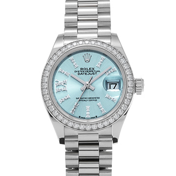 ロレックス レディ デイトジャスト 279136RBR アイスブルー/ダイヤモンド レディース 時計 【中古】【wristwatch】