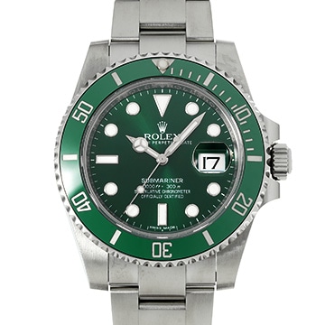 ロレックス サブマリーナ デイト 116610LV グリーン メンズ 時計 【中古】【wristwatch】