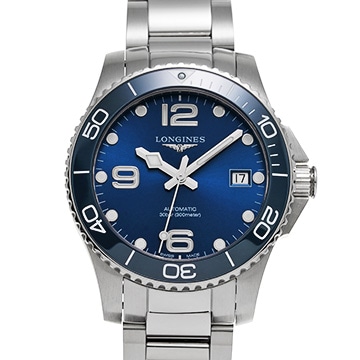 ロンジン ハイドロコンクエスト L3.780.4.96.6 ブルー メンズ 時計 【中古】【wristwatch】