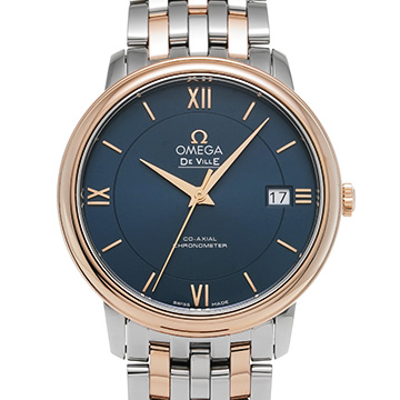 オメガ デ・ヴィル プレステージ コーアクシャル  424.20.37.20.03.002 ブルー メンズ 時計 【中古】【wristwatch】