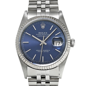 ロレックス デイトジャスト 36 16234 ブルー メンズ 時計 【中古】【wristwatch】