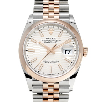 ロレックス デイトジャスト 36 126201 シルバー フルーテッドモチーフ メンズ 時計 【中古】【wristwatch】