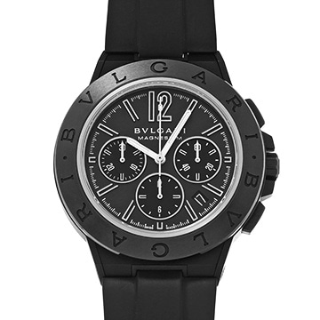 ブルガリ ディアゴノ マグネシウム クロノグラフ DG42BSMCVDCH ブラック メンズ 時計 【中古】【wristwatch】